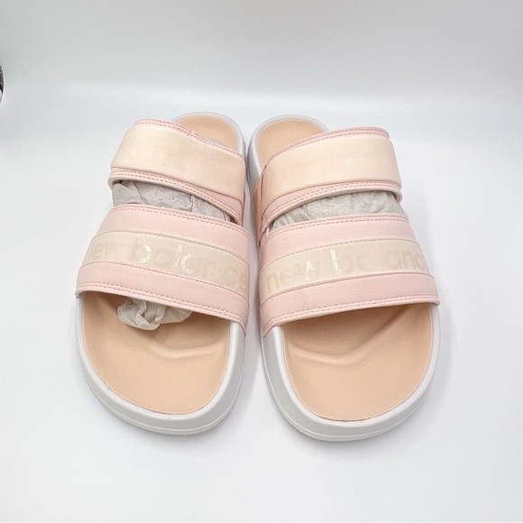 New Balance Women's 202 V2 White Pink Peach Slip On Slides Sandals Shoes Size 12 - Picture 3 of 9